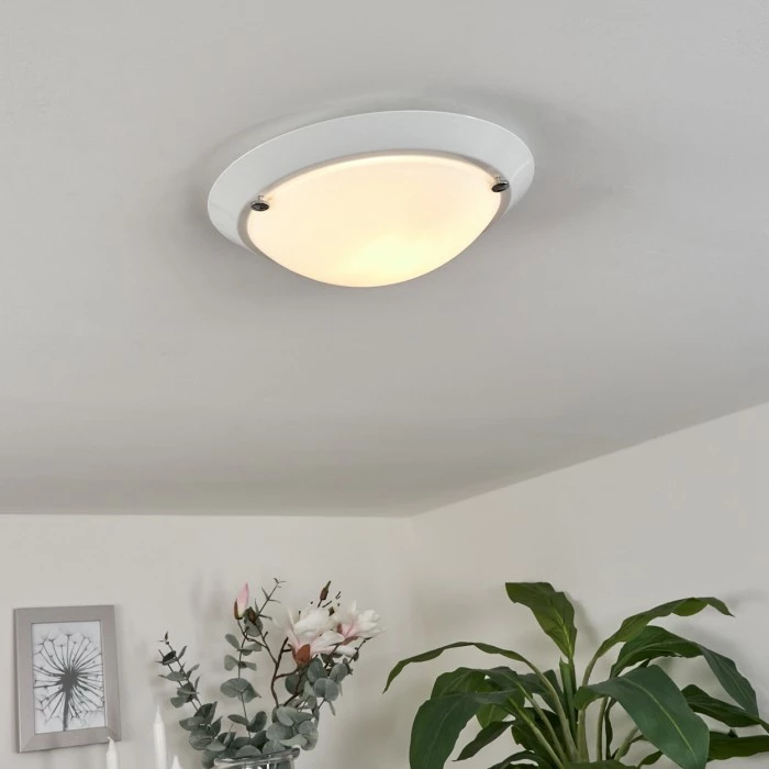 Hofstein Morges Deckenleuchte Weiß, 1-flammig 9 Hofstein Morges Deckenleuchte Weiß, 1-flammig – Bild 9