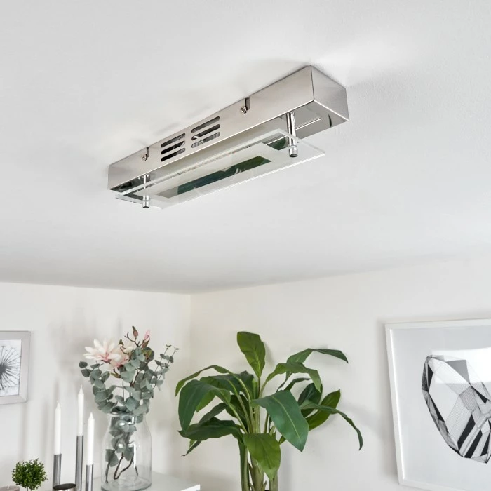 Hofstein Morges Deckenleuchte LED Chrom, 1-flammig 2 Hofstein Morges Deckenleuchte LED Chrom, 1-flammig – Bild 2