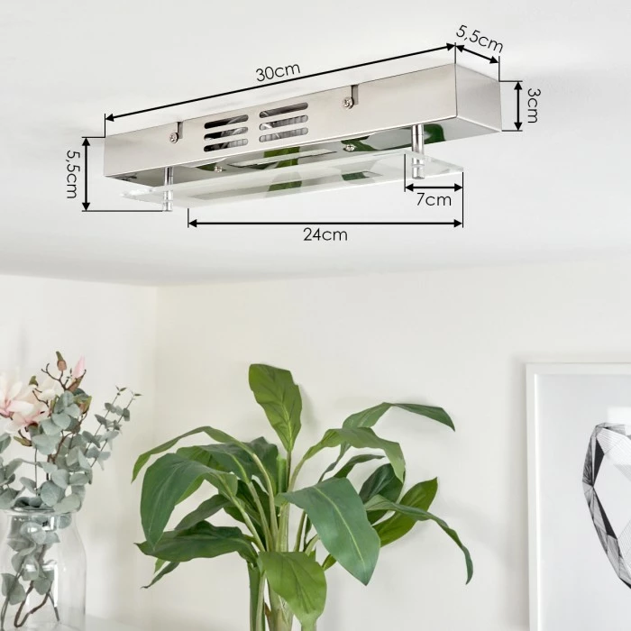 Hofstein Morges Deckenleuchte LED Chrom, 1-flammig 4 Hofstein Morges Deckenleuchte LED Chrom, 1-flammig – Bild 4