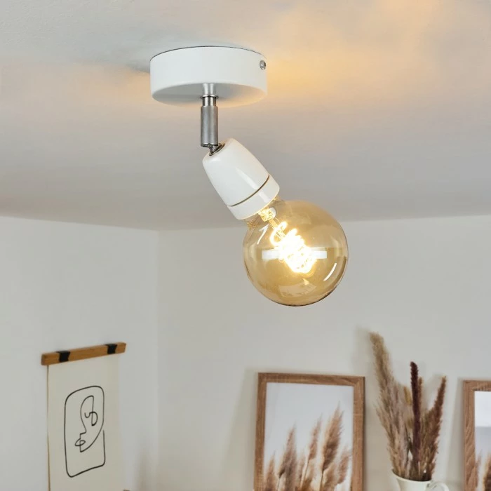 Hofstein Musland Deckenleuchte Chrom, Weiß, 1-flammig 9 Hofstein Musland Deckenleuchte Chrom, Weiß, 1-flammig – Bild 9