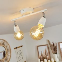 Hofstein Musland Deckenleuchte Chrom, Weiß, 2-flammig 16 Hofstein Musland Deckenleuchte Chrom, Weiß, 2-flammig -Bürolampen Verkäufe musland deckenleuchte h3430965 6