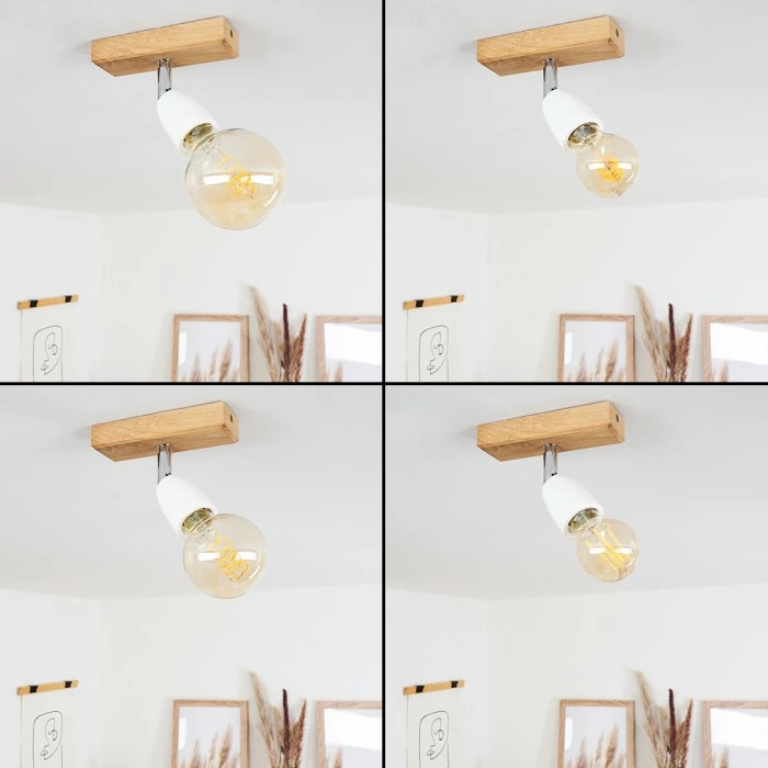 Hofstein Musland Deckenleuchte Chrom, Braun, 1-flammig 2 Hofstein Musland Deckenleuchte Chrom, Braun, 1-flammig – Bild 2