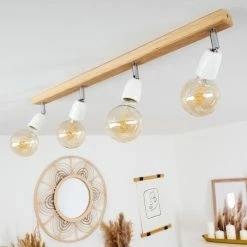 Hofstein Musland Deckenleuchte Chrom, Braun, 4-flammig -Bürolampen Verkäufe musland deckenleuchte h3431320 9