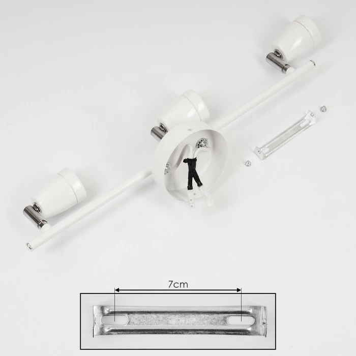 Hofstein Musland Deckenleuchte Chrom, Weiß, 3-flammig 5 Hofstein Musland Deckenleuchte Chrom, Weiß, 3-flammig – Bild 5