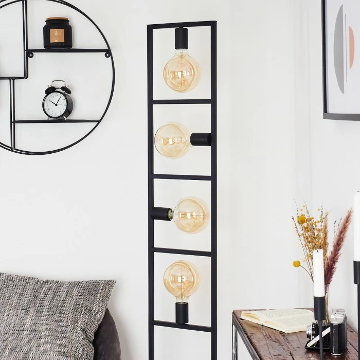 Hofstein Nanbong Stehleuchte Schwarz, 4-flammig 12 Hofstein Nanbong Stehleuchte Schwarz, 4-flammig – Bild 12