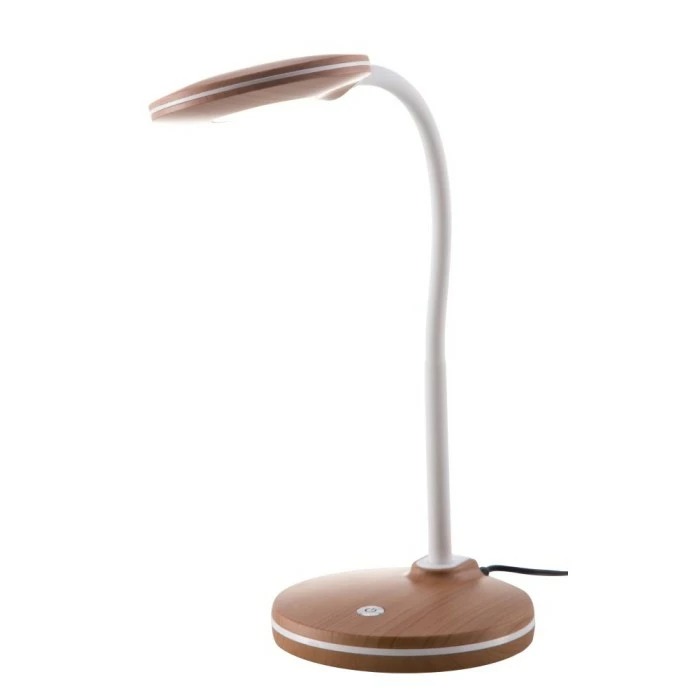 Nino Leuchten CARMEN Tischleuchte LED Weiß, Holz dunkel, 1-flammig 1 Nino Leuchten CARMEN Tischleuchte LED Weiß, Holz dunkel, 1-flammig