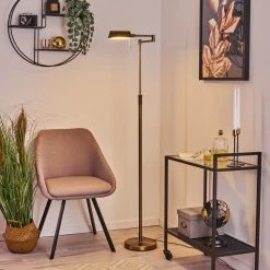 Hofstein Norrlida Stehleuchte LED Messing, 1-flammig