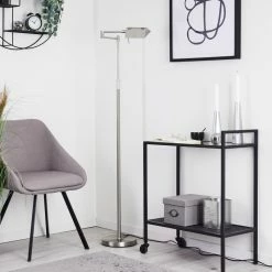 Hofstein Norrlida Stehleuchte LED Nickel-Matt, 1-flammig -Bürolampen Verkäufe norrlida stehleuchte h3426081 11