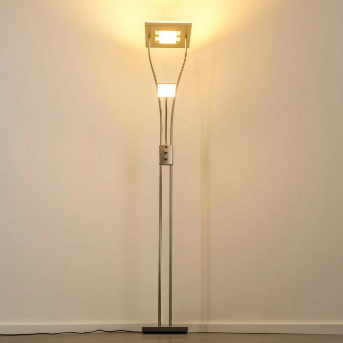 Hofstein Notigi Deckenfluter LED Nickel-Matt, 2-flammig, Fernbedienung, Farbwechsler 11 Hofstein Notigi Deckenfluter LED Nickel-Matt, 2-flammig, Fernbedienung, Farbwechsler – Bild 11