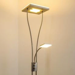 Hofstein Notigi Deckenfluter LED Nickel-Matt, 2-flammig, Fernbedienung, Farbwechsler 45 Hofstein Notigi Deckenfluter LED Nickel-Matt, 2-flammig, Fernbedienung, Farbwechsler -Bürolampen Verkäufe notigi deckenfluter h000632 12