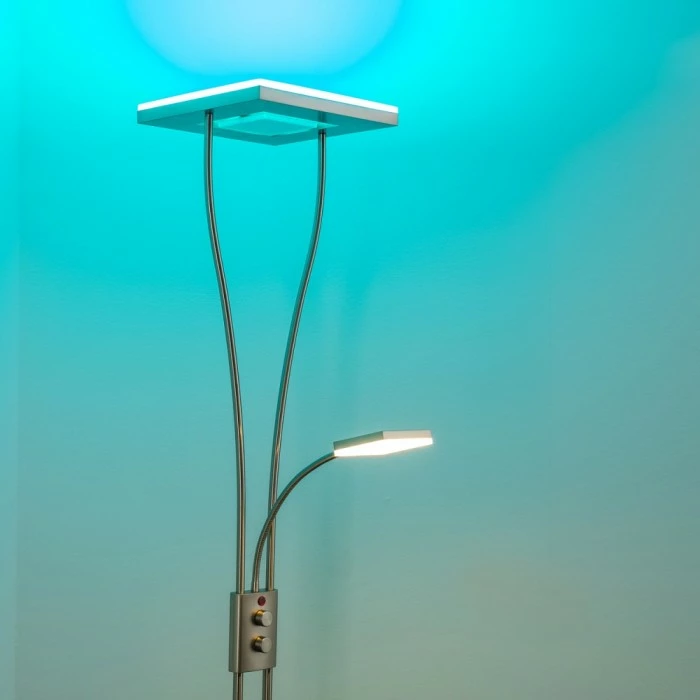 Hofstein Notigi Deckenfluter LED Nickel-Matt, 2-flammig, Fernbedienung, Farbwechsler 18 Hofstein Notigi Deckenfluter LED Nickel-Matt, 2-flammig, Fernbedienung, Farbwechsler – Bild 18