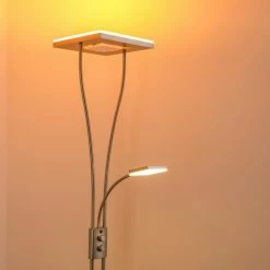 Hofstein Notigi Deckenfluter LED Nickel-Matt, 2-flammig, Fernbedienung, Farbwechsler 51 Hofstein Notigi Deckenfluter LED Nickel-Matt, 2-flammig, Fernbedienung, Farbwechsler -Bürolampen Verkäufe notigi deckenfluter h000632 18