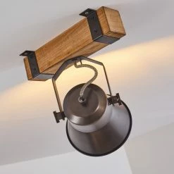 Hofstein Oksbol Deckenspot Grau, Hellbraun, Stahl gebürstet, 1-flammig 37 Hofstein Oksbol Deckenspot Grau, Hellbraun, Stahl gebürstet, 1-flammig -Bürolampen Verkäufe oksbol deckenspot h3350140 16