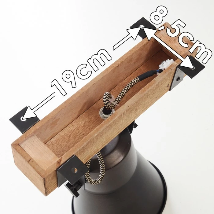 Hofstein Oksbol Deckenspot Grau, Hellbraun, Stahl gebürstet, 1-flammig 3 Hofstein Oksbol Deckenspot Grau, Hellbraun, Stahl gebürstet, 1-flammig – Bild 3