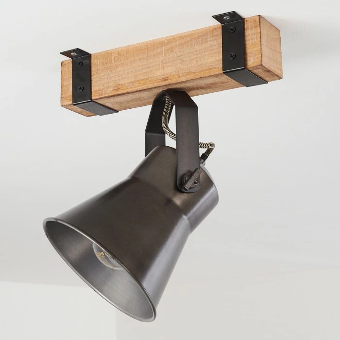 Hofstein Oksbol Deckenspot Grau, Hellbraun, Stahl gebürstet, 1-flammig 21 Hofstein Oksbol Deckenspot Grau, Hellbraun, Stahl gebürstet, 1-flammig – Bild 21