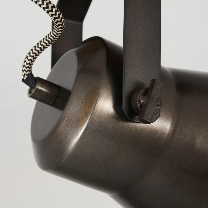 Hofstein Oksbol Deckenspot Grau, Hellbraun, Stahl gebürstet, 1-flammig 4 Hofstein Oksbol Deckenspot Grau, Hellbraun, Stahl gebürstet, 1-flammig – Bild 4