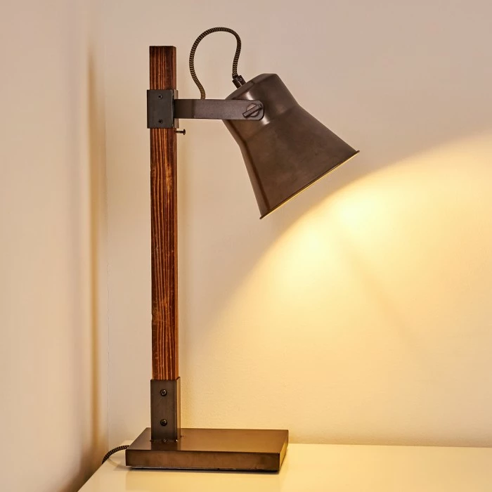 Hofstein Oksbol Tischleuchte Grau, Dunkelbraun, Stahl gebürstet, 1-flammig 11 Hofstein Oksbol Tischleuchte Grau, Dunkelbraun, Stahl gebürstet, 1-flammig – Bild 11