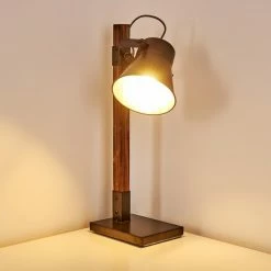 Hofstein Oksbol Tischleuchte Grau, Dunkelbraun, Stahl gebürstet, 1-flammig 30 Hofstein Oksbol Tischleuchte Grau, Dunkelbraun, Stahl gebürstet, 1-flammig -Bürolampen Verkäufe oksbol tischleuchte h3349588 12