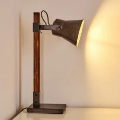 Hofstein Oksbol Tischleuchte Grau, Dunkelbraun, Stahl gebürstet, 1-flammig 32 Hofstein Oksbol Tischleuchte Grau, Dunkelbraun, Stahl gebürstet, 1-flammig -Bürolampen Verkäufe oksbol tischleuchte h3349588 14