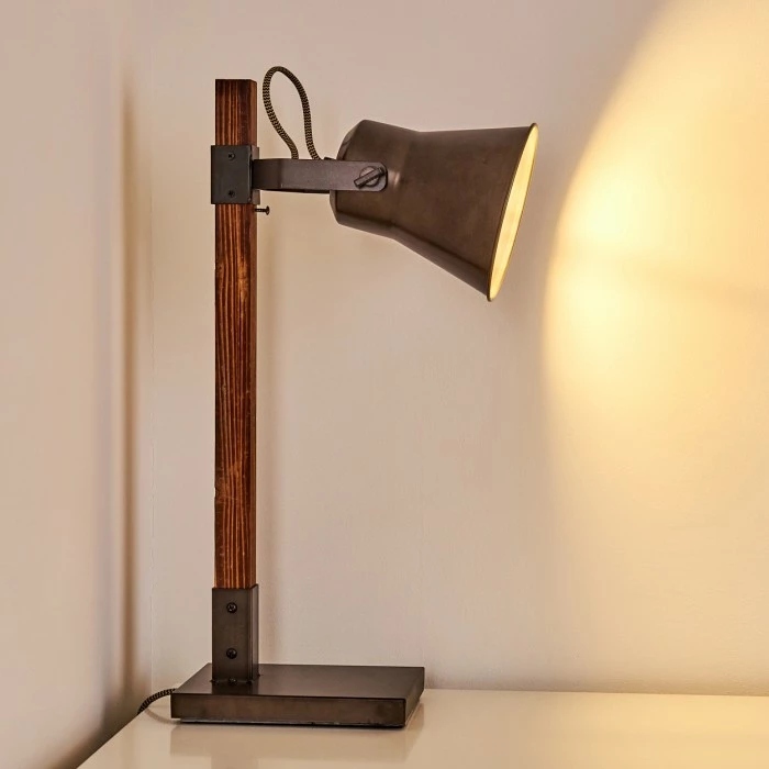 Hofstein Oksbol Tischleuchte Grau, Dunkelbraun, Stahl gebürstet, 1-flammig 15 Hofstein Oksbol Tischleuchte Grau, Dunkelbraun, Stahl gebürstet, 1-flammig – Bild 15