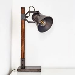 Hofstein Oksbol Tischleuchte Grau, Dunkelbraun, Stahl gebürstet, 1-flammig 33 Hofstein Oksbol Tischleuchte Grau, Dunkelbraun, Stahl gebürstet, 1-flammig -Bürolampen Verkäufe oksbol tischleuchte h3349588 15