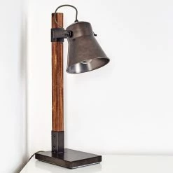 Hofstein Oksbol Tischleuchte Grau, Dunkelbraun, Stahl gebürstet, 1-flammig 34 Hofstein Oksbol Tischleuchte Grau, Dunkelbraun, Stahl gebürstet, 1-flammig -Bürolampen Verkäufe oksbol tischleuchte h3349588 16