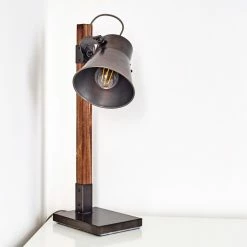 Hofstein Oksbol Tischleuchte Grau, Dunkelbraun, Stahl gebürstet, 1-flammig 22 Hofstein Oksbol Tischleuchte Grau, Dunkelbraun, Stahl gebürstet, 1-flammig -Bürolampen Verkäufe oksbol tischleuchte h3349588 4