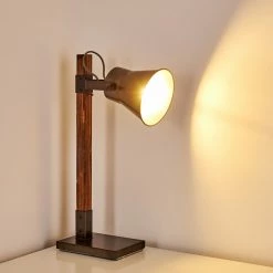 Hofstein Oksbol Tischleuchte Grau, Dunkelbraun, Stahl gebürstet, 1-flammig 23 Hofstein Oksbol Tischleuchte Grau, Dunkelbraun, Stahl gebürstet, 1-flammig -Bürolampen Verkäufe oksbol tischleuchte h3349588 5