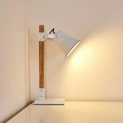 Hofstein Oksbol Tischleuchte Braun, Weiß, 1-flammig -Bürolampen Verkäufe oksbol tischleuchte h3352212 11