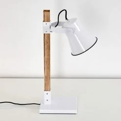 Hofstein Oksbol Tischleuchte Braun, Weiß, 1-flammig -Bürolampen Verkäufe oksbol tischleuchte h3352212 4