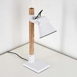 Hofstein Oksbol Tischleuchte Braun, Weiß, 1-flammig -Bürolampen Verkäufe oksbol tischleuchte h3352212 8