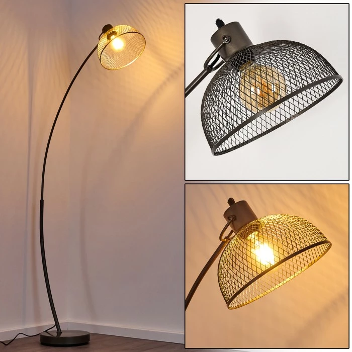 Hofstein Oksevej Stehleuchte Chrom, 1-flammig 1 Hofstein Oksevej Stehleuchte Chrom, 1-flammig