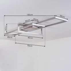 Hofstein Omega Deckenleuchte LED Nickel-Matt, 1-flammig -Bürolampen Verkäufe omega deckenleuchte h3436516 3