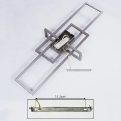 Hofstein Omega Deckenleuchte LED Nickel-Matt, 1-flammig -Bürolampen Verkäufe omega deckenleuchte h3436516 4