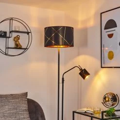 Hofstein Opatija Stehleuchte Chrom, Schwarz, 2-flammig -Bürolampen Verkäufe opatija stehleuchte h3421659 8