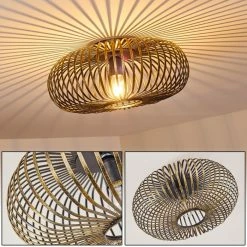 Hofstein Oravi Deckenleuchte Schwarz-Gold, 1-flammig