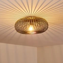 Hofstein Oravi Deckenleuchte Schwarz-Gold, 1-flammig -Bürolampen Verkäufe oravi deckenleuchte h3355114 20