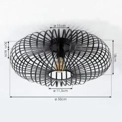 Hofstein Oravi Deckenleuchte Schwarz, 1-flammig -Bürolampen Verkäufe oravi deckenleuchte h3444467 3
