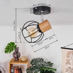 Hofstein Orkanger Deckenleuchte Chrom, Schwarz, 1-flammig -Bürolampen Verkäufe orkanger deckenleuchte h3441336 3