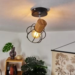 Hofstein Orkanger Deckenleuchte Chrom, Schwarz, 1-flammig -Bürolampen Verkäufe orkanger deckenleuchte h3441336 8