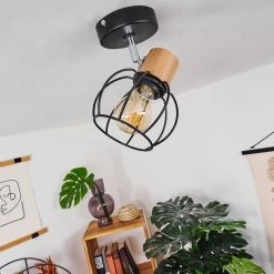 Hofstein Orkanger Deckenleuchte Chrom, Schwarz, 1-flammig -Bürolampen Verkäufe orkanger deckenleuchte h3441336 9