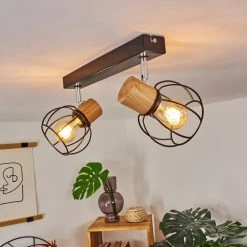 Hofstein Orkanger Deckenleuchte Chrom, Schwarz, Naturfarben, 2-flammig 20 Hofstein Orkanger Deckenleuchte Chrom, Schwarz, Naturfarben, 2-flammig -Bürolampen Verkäufe orkanger deckenleuchte h3441602 8