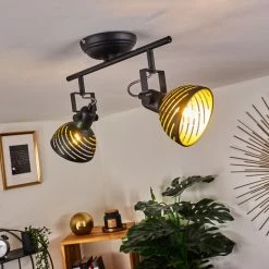 Hofstein Osina Deckenleuchte Schwarz, 2-flammig -Bürolampen Verkäufe osina deckenleuchte h3017579 8