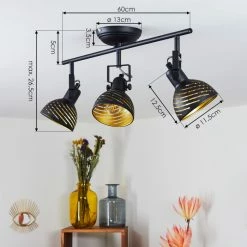Hofstein Osina Deckenleuchte Schwarz, 3-flammig -Bürolampen Verkäufe osina deckenleuchte h3017586 3