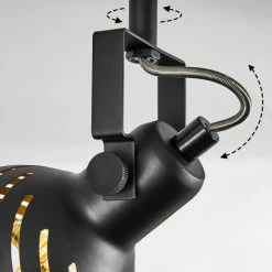 Hofstein Osina Deckenleuchte Chrom, Schwarz, 4-flammig -Bürolampen Verkäufe osina deckenleuchte h3017593 2