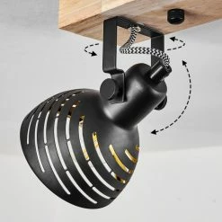 Hofstein Osina Deckenleuchte Schwarz, Braun, 2-flammig -Bürolampen Verkäufe osina deckenleuchte h3018774 2