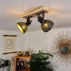 Hofstein Osina Deckenleuchte Schwarz, Braun, 2-flammig -Bürolampen Verkäufe osina deckenleuchte h3018774 6