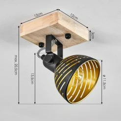 Hofstein Osina Deckenleuchte Schwarz, Braun, 1-flammig -Bürolampen Verkäufe osina deckenleuchte h3432846 3