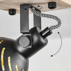 Hofstein Osina Deckenleuchte Schwarz, Braun, 1-flammig -Bürolampen Verkäufe osina deckenleuchte h3432846 5