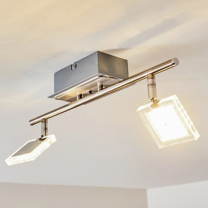 Hofstein Oxford Deckenleuchte LED Chrom, 2-flammig, Fernbedienung, Farbwechsler 12 Hofstein Oxford Deckenleuchte LED Chrom, 2-flammig, Fernbedienung, Farbwechsler – Bild 12